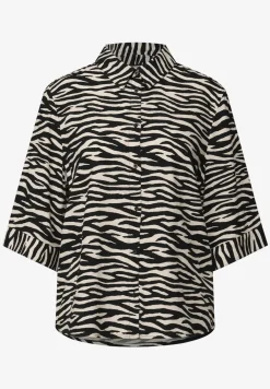 Gedessineerde overhemdblouse