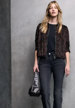 Gedessineerde velours blouson
