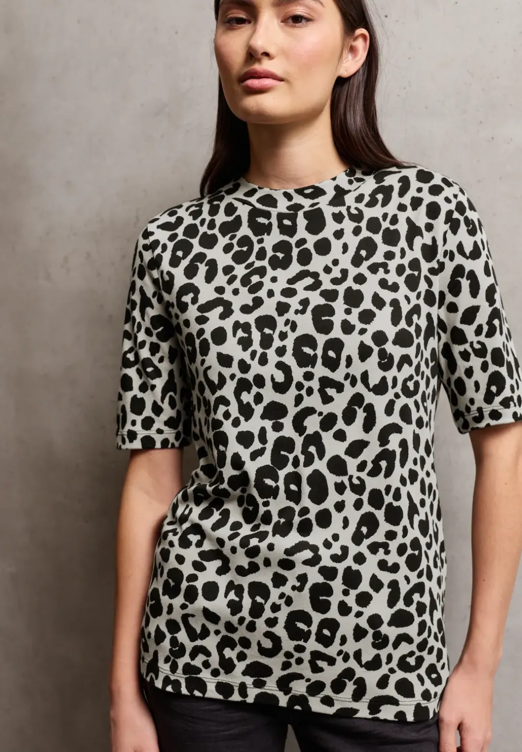 Gedessineerd shirt met korte mouwen