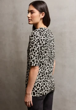 Gedessineerd shirt met korte mouwen