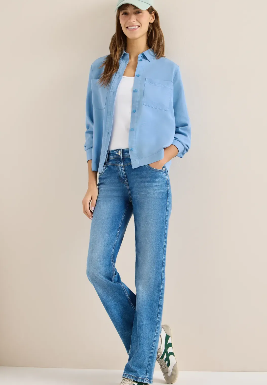 Gekleurde spijkerblouse