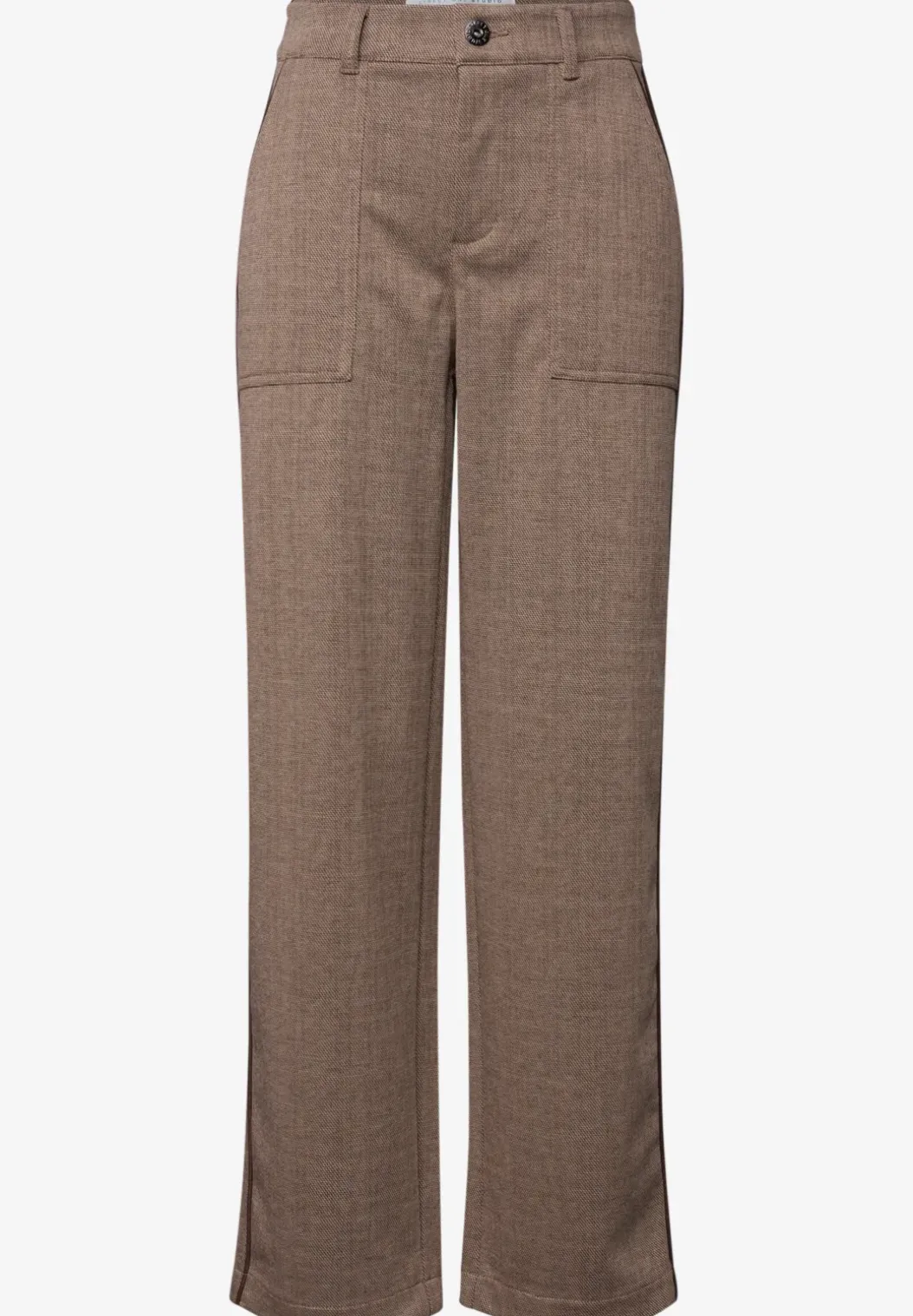 Gemêleerde broek met rechte leg