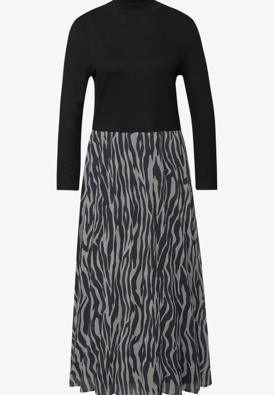 Geplooide chiffon jurk