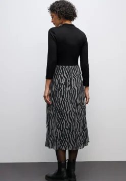 Geplooide chiffon jurk