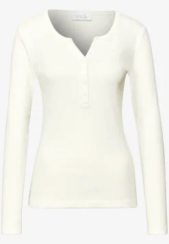 Geribd shirt met knopen