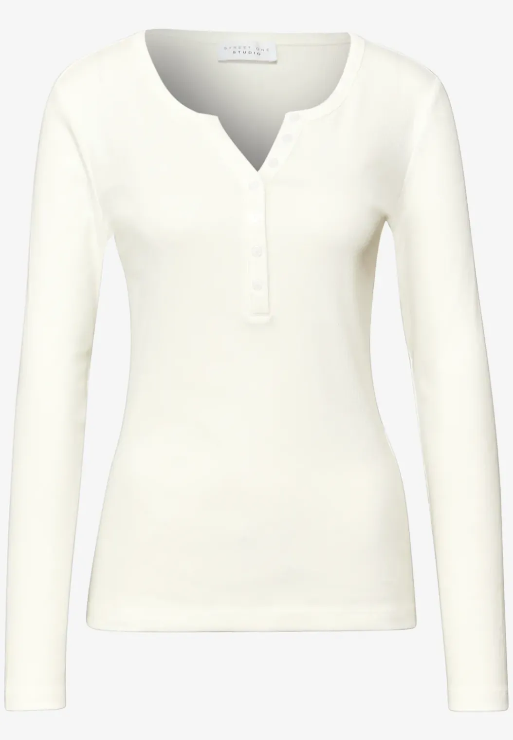 Geribd shirt met knopen
