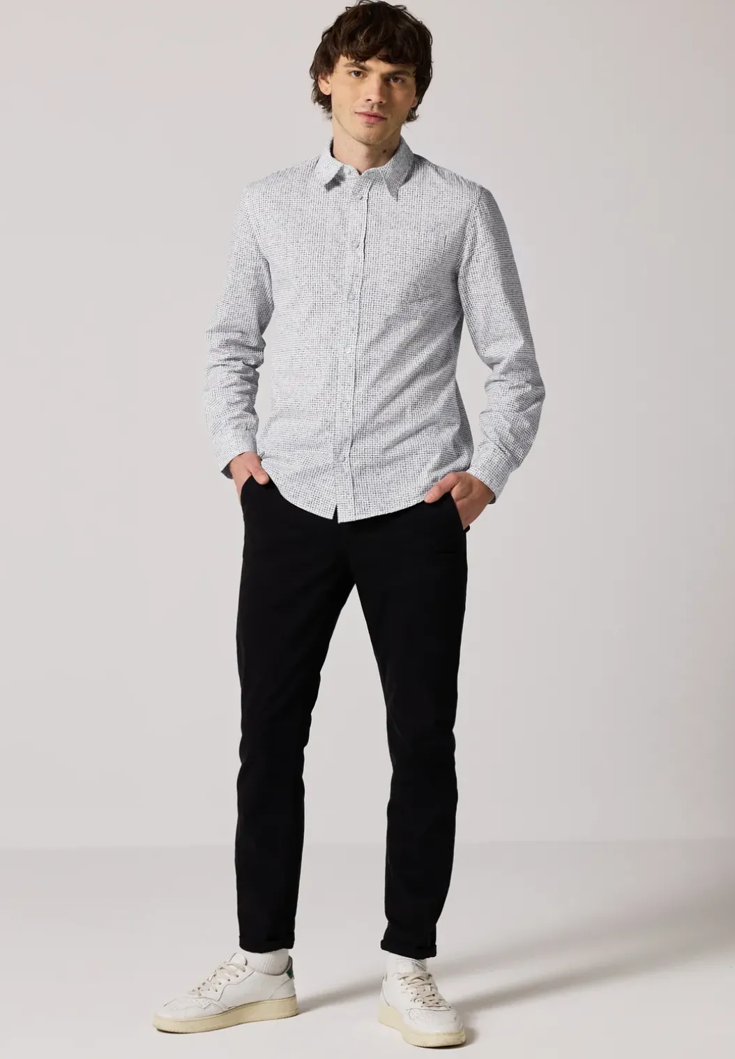 Geruit slim fit overhemd