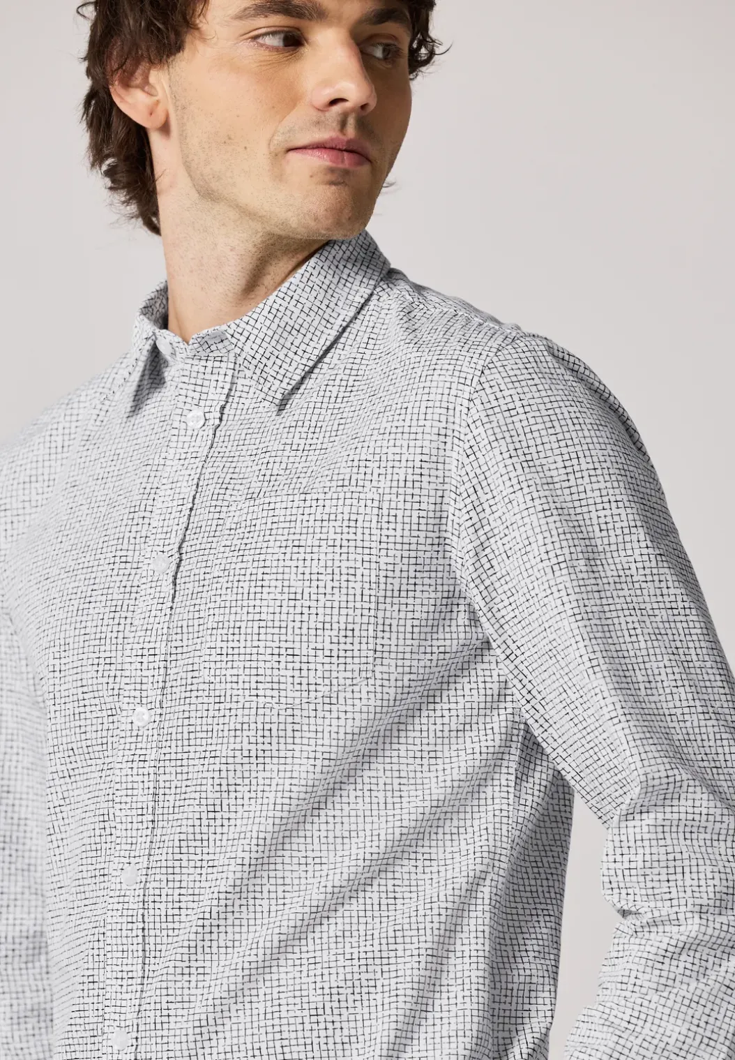 Geruit slim fit overhemd