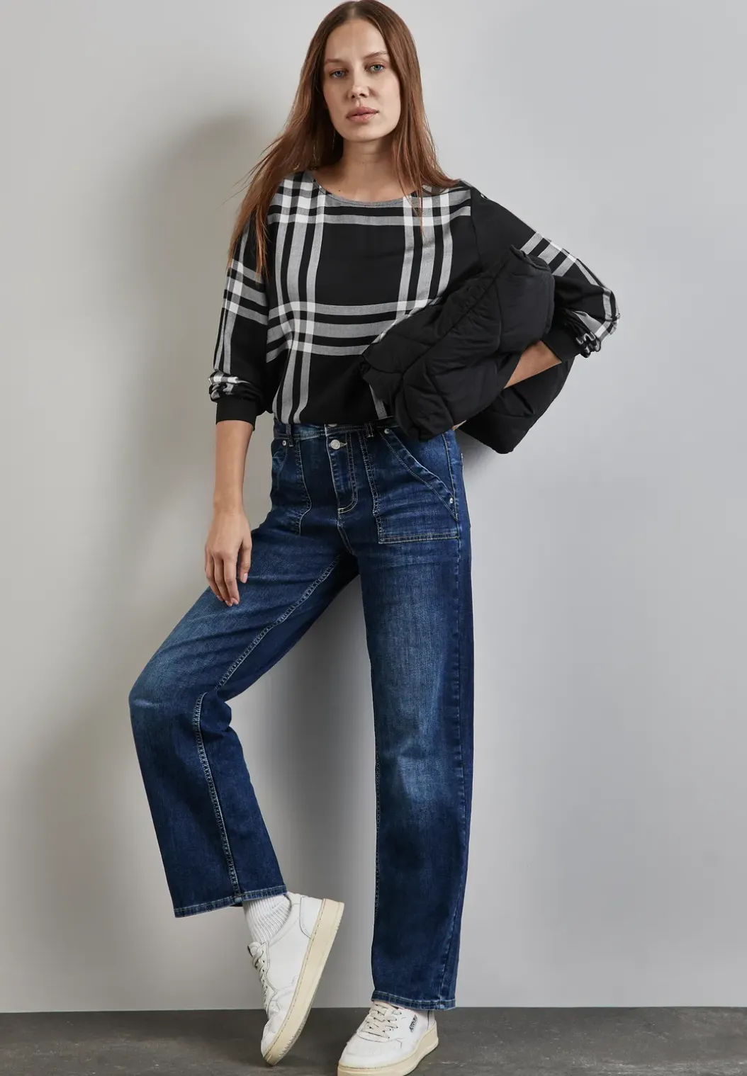Geruite blouse