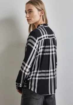Geruite blouse met ruches