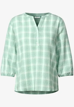 Geruite blouse met structuur