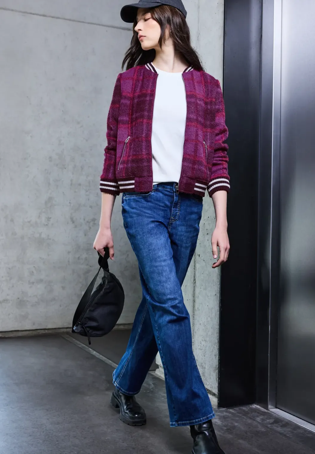 Geruite blouson van verengaren