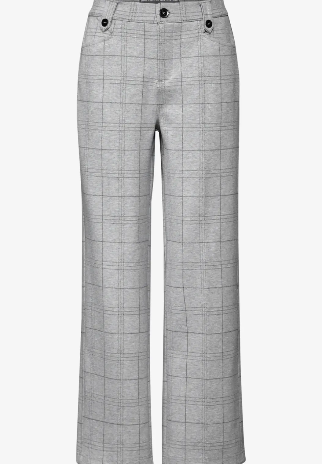 Geruite broek met rechte pijpen