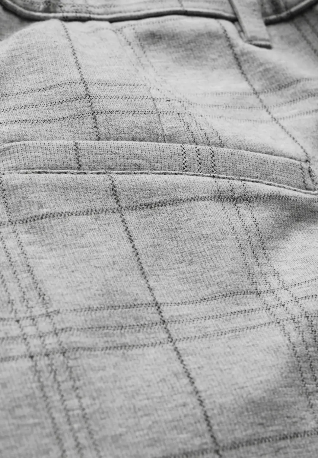 Geruite broek met rechte pijpen