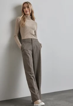 Geruite broek met wijde pijpen
