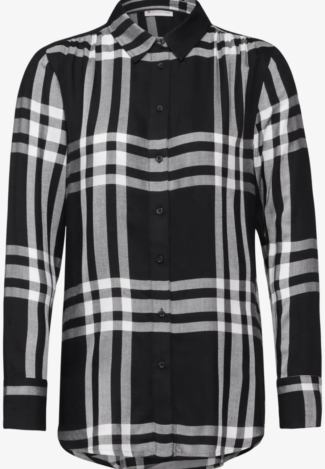 Geruite lange blouse
