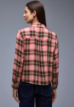 Geruite overhemdblouse