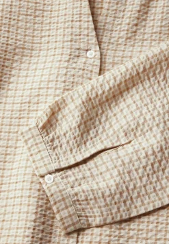 Geruite seersucker blouse