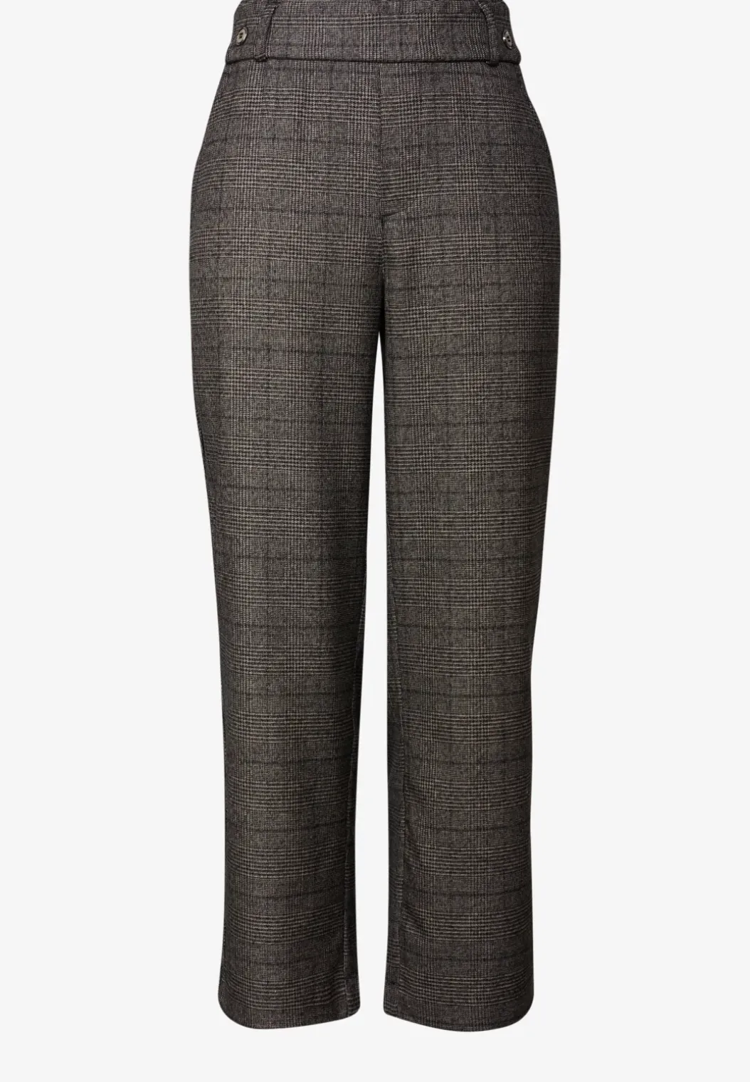 Geruite straight legs broek