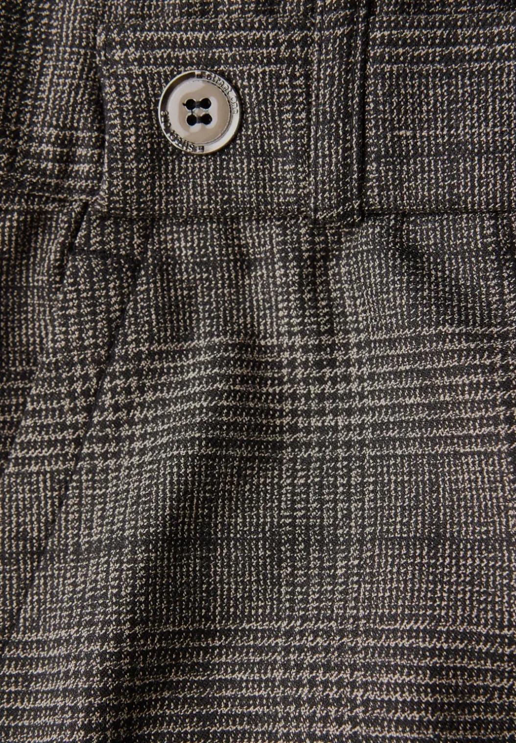 Geruite straight legs broek