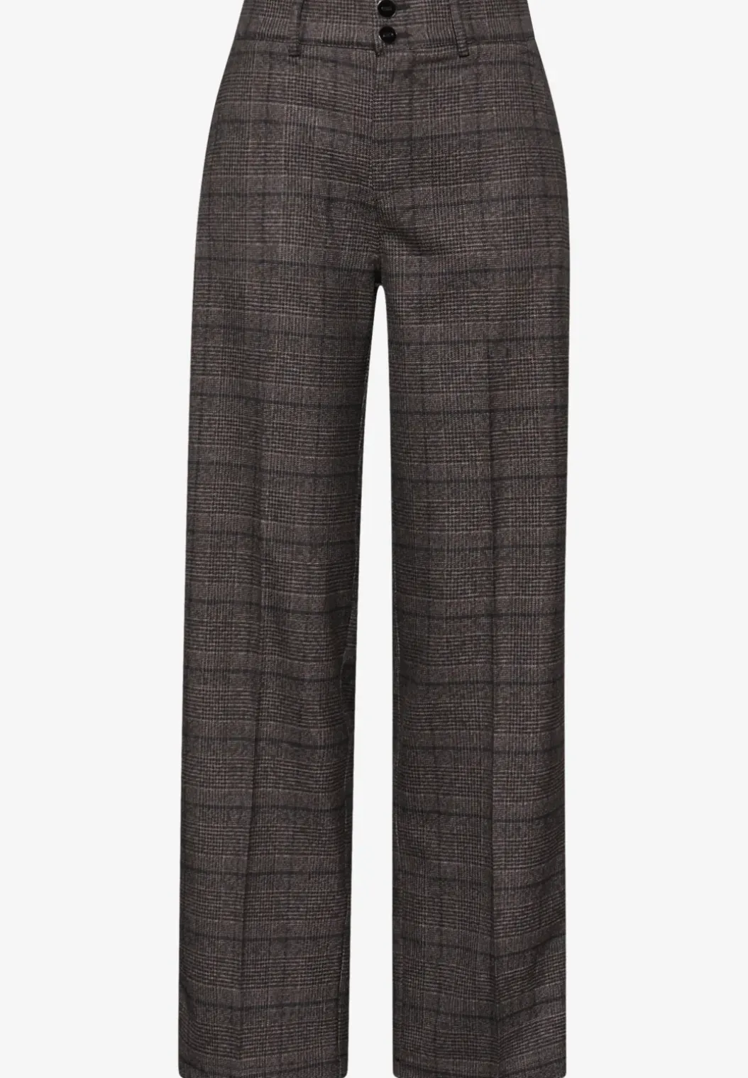 Geruite straight legs broek