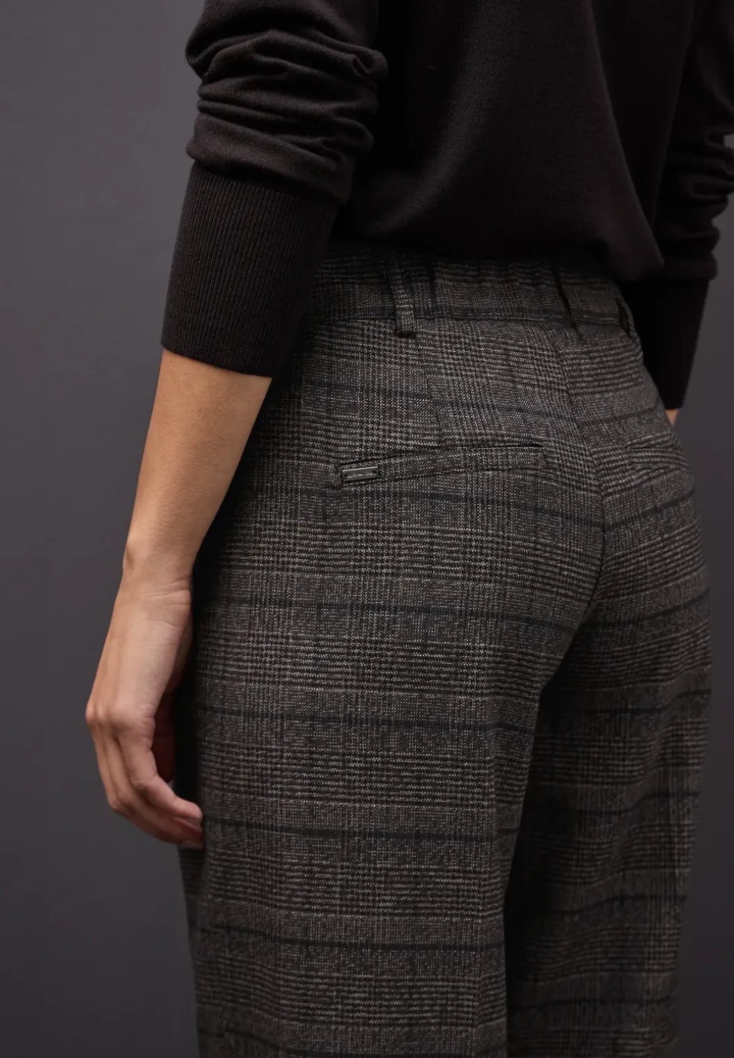 Geruite straight legs broek