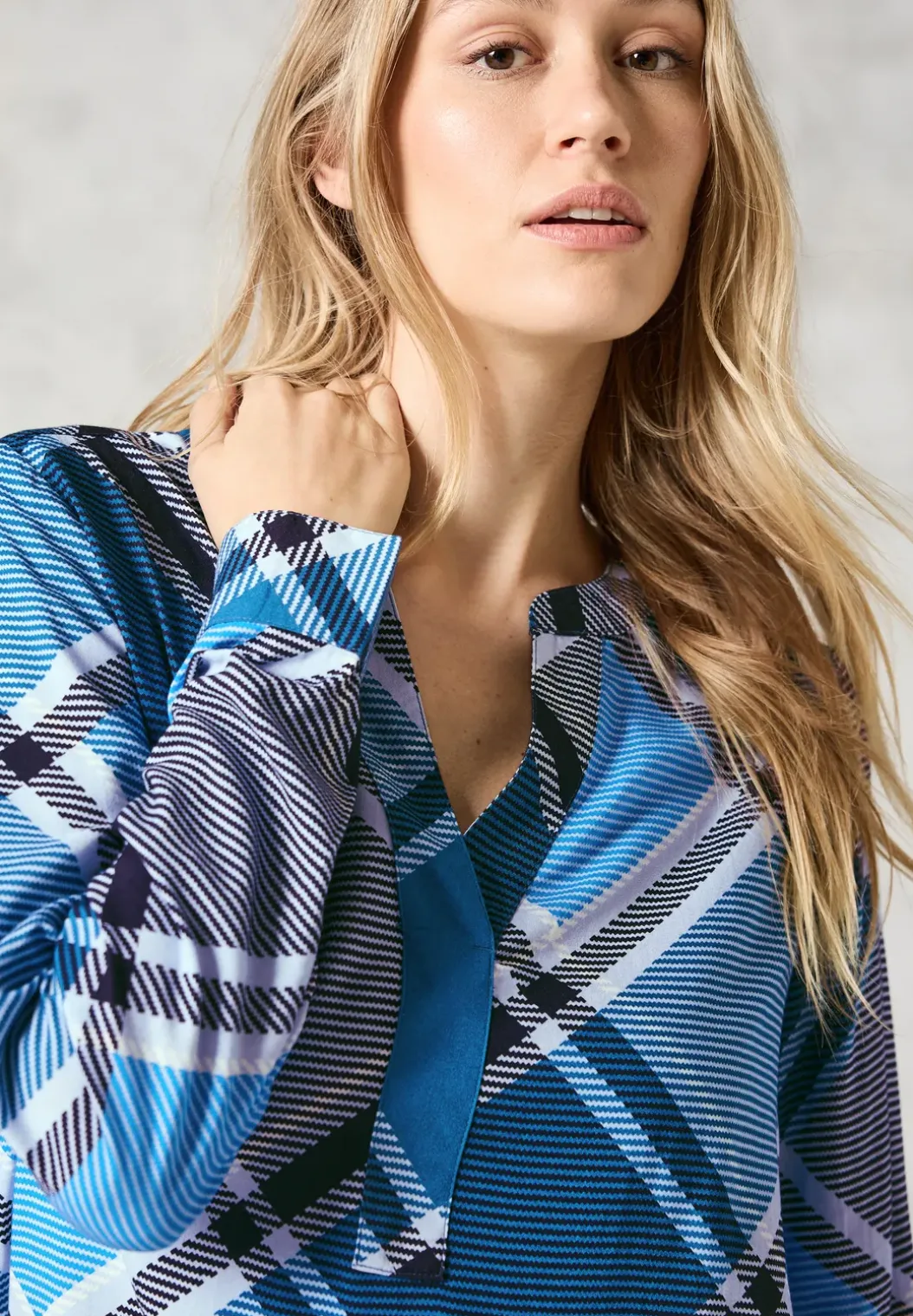 Geruite blouse