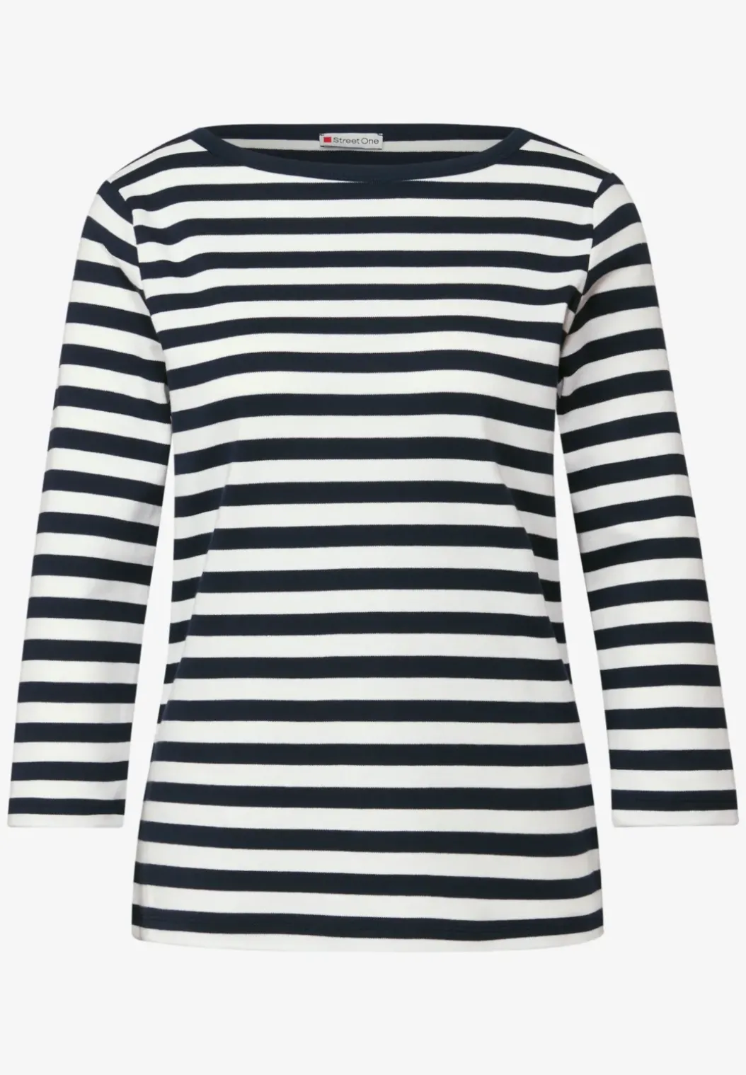 Gestreept boothals shirt