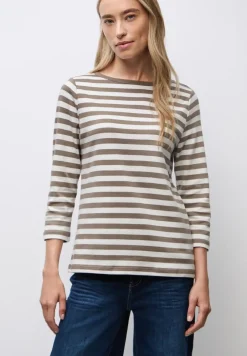 Gestreept boothals shirt