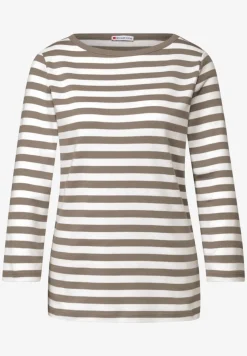 Gestreept boothals shirt