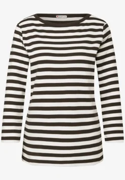 Gestreept boothals shirt