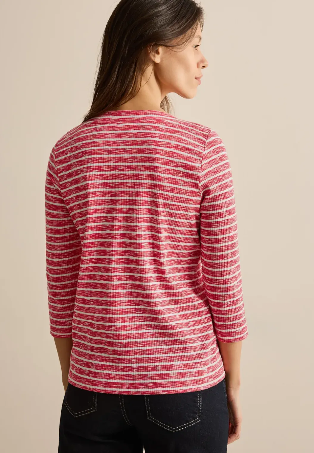 Gestreept gemêleerd shirt