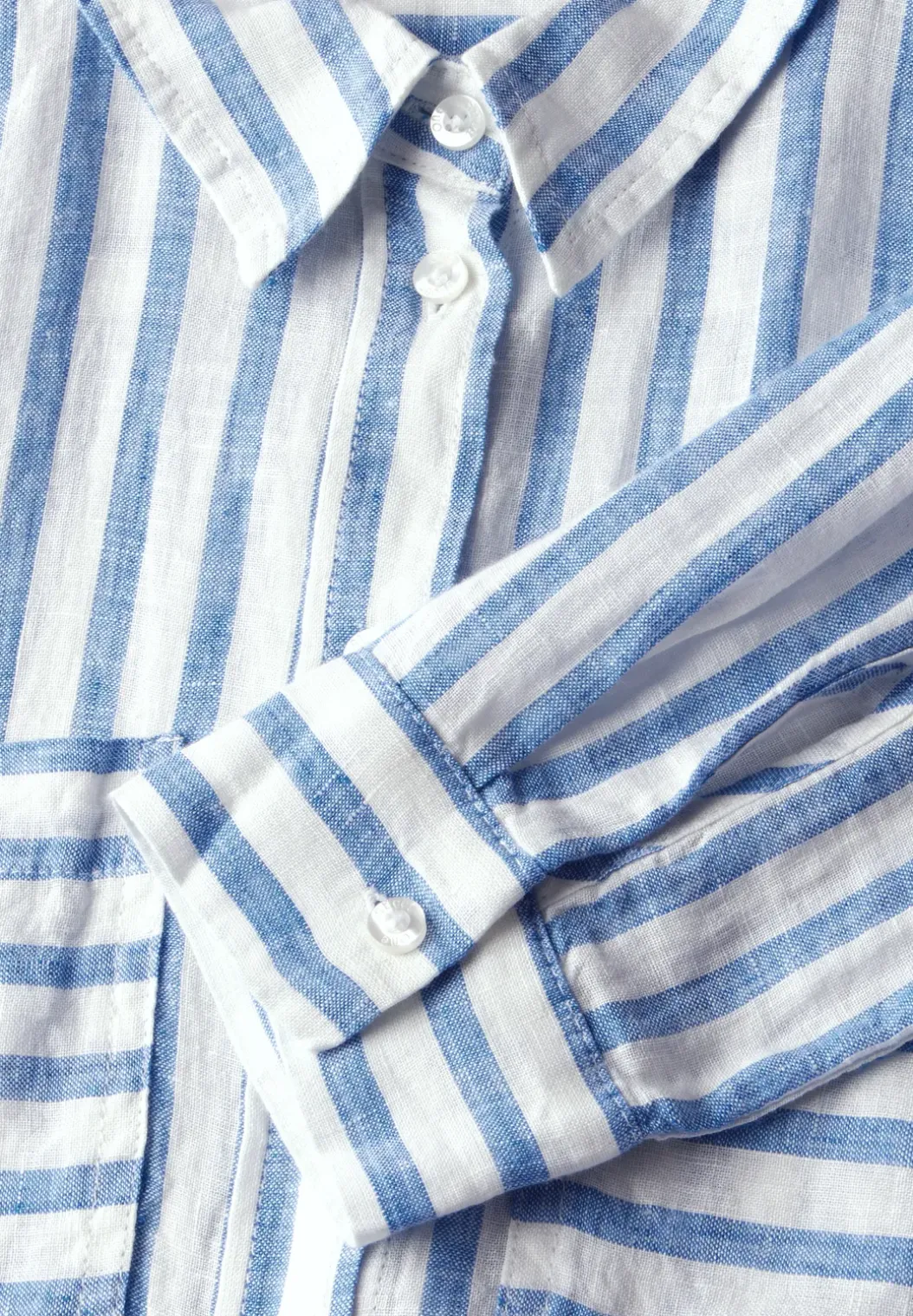 Gestreept linnen overhemd blouse