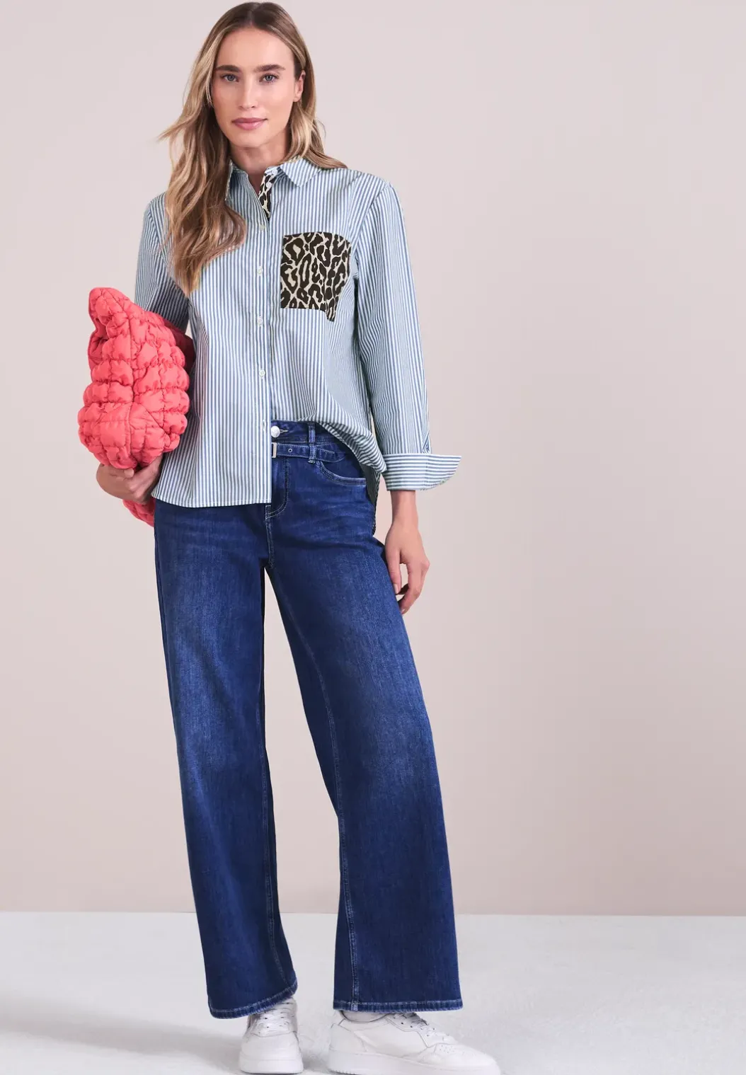 Gestreept overhemd blouse