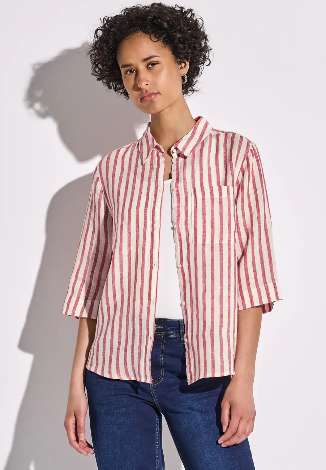 Gestreept overhemd blouse