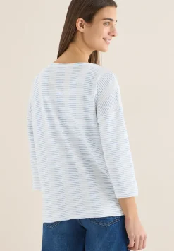 Gestreept shirt met structuur