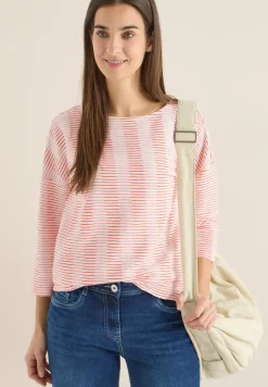 Gestreept shirt met structuur