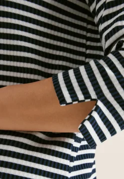 Gestreept shirt met structuur