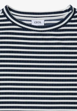 Gestreept shirt met structuur