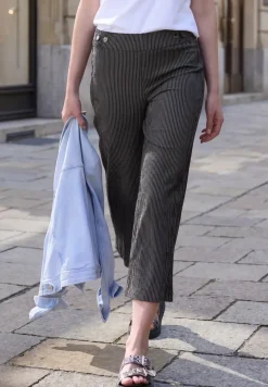 Gestreepte 7/8 broek Wide Legs