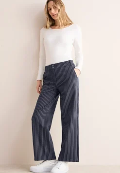 Gestreepte broek met wijde pijpen
