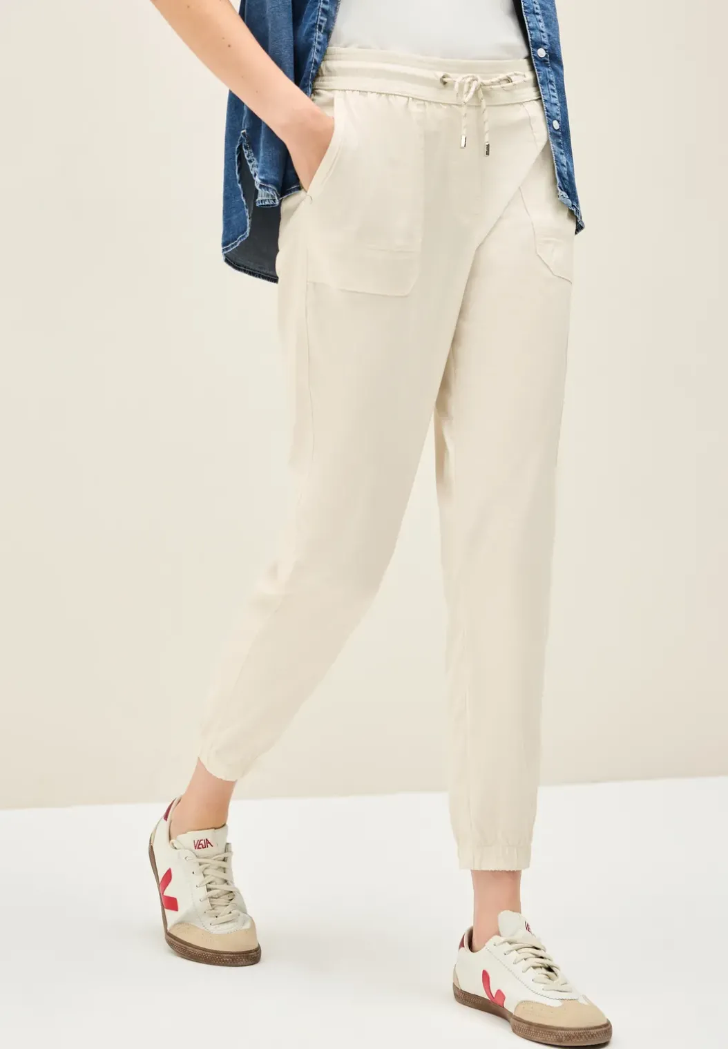 Gestreepte cargo broek