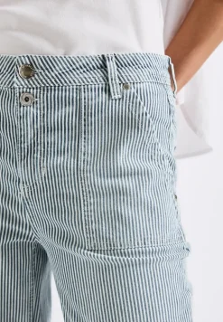 Gestreepte jeans