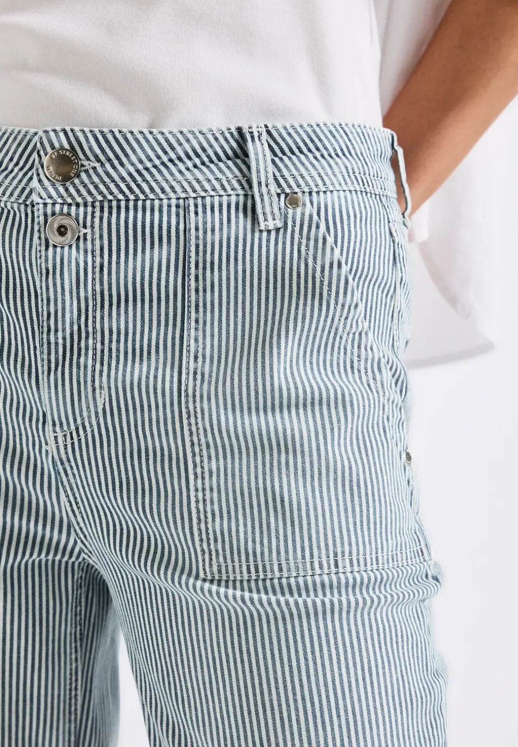 Gestreepte jeans