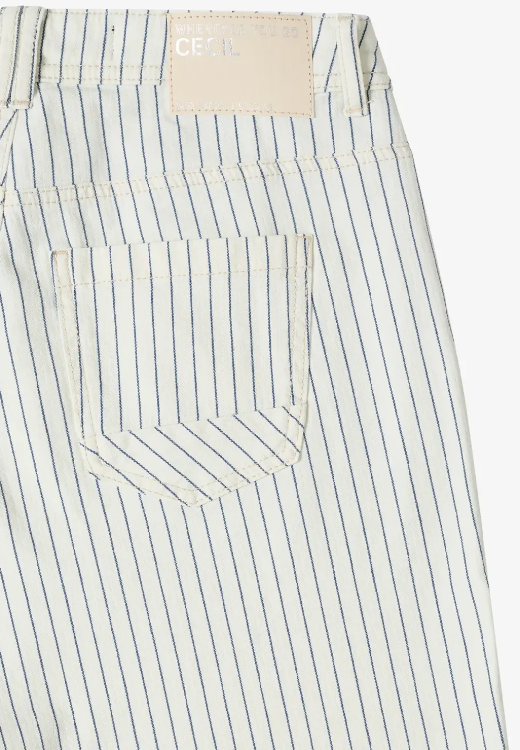Gestreepte jeans met Wide Legs