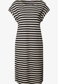 Gestreepte jersey jurk