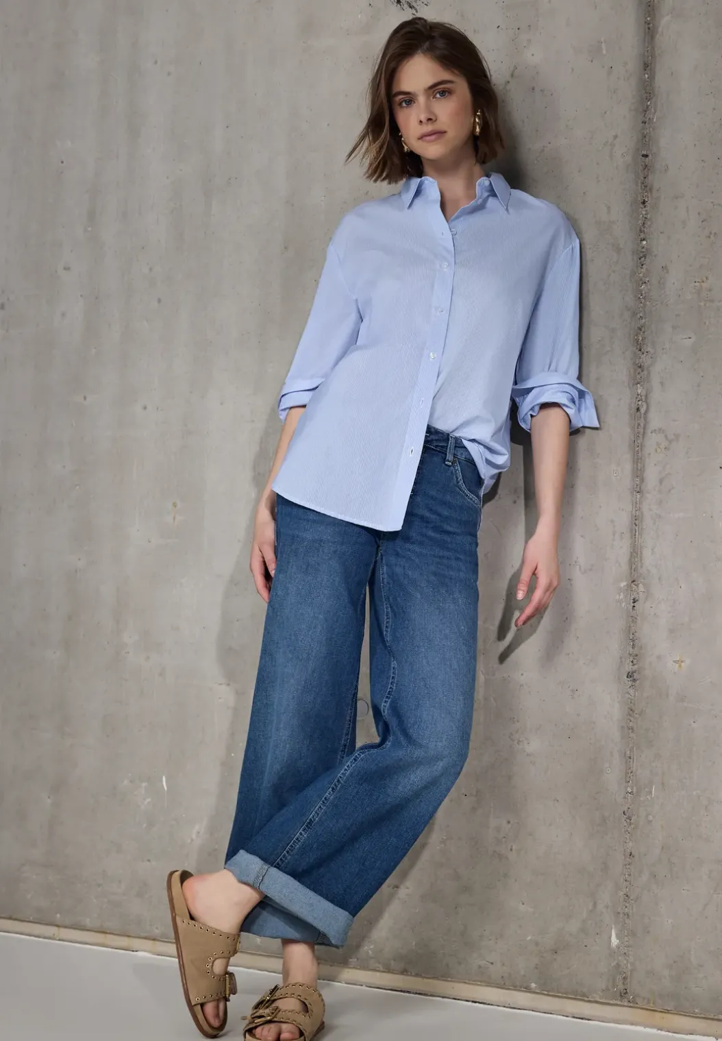 Gestreepte lange blouse