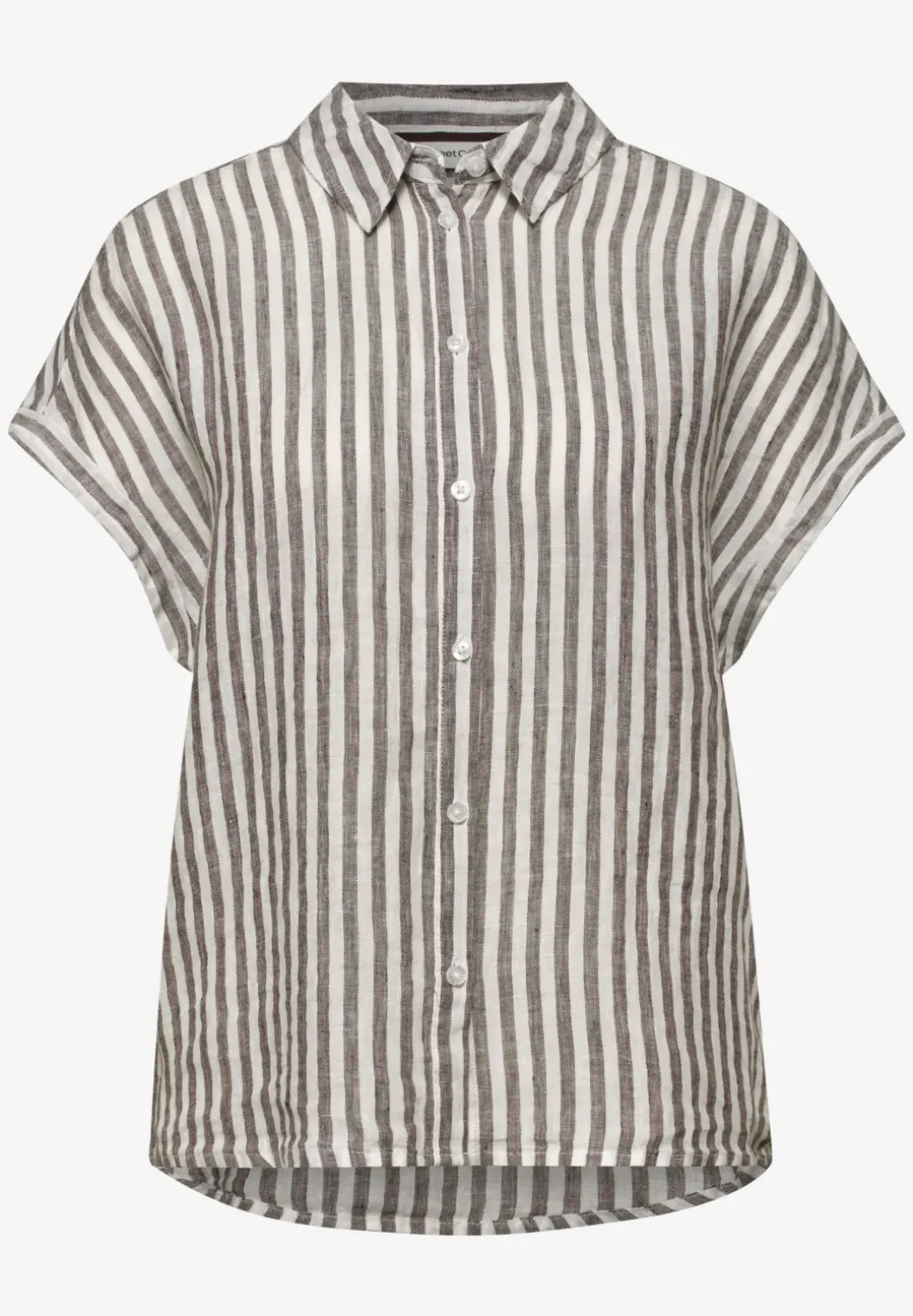 Gestreepte linnen blouse