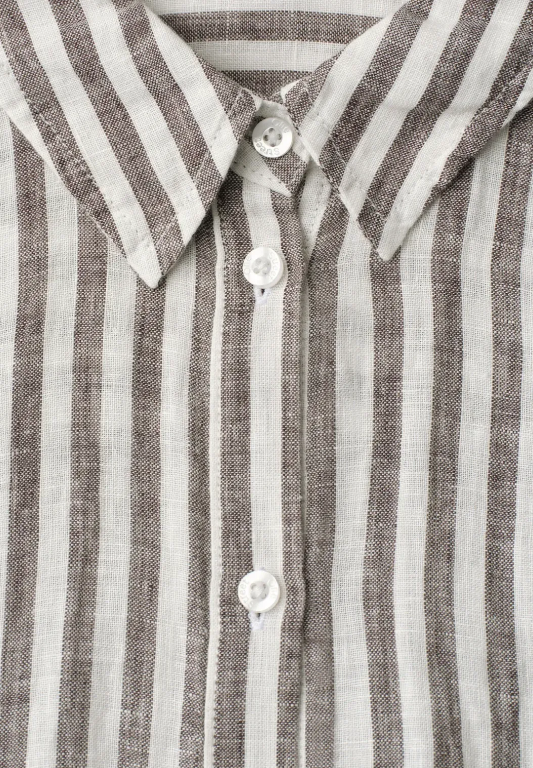 Gestreepte linnen blouse