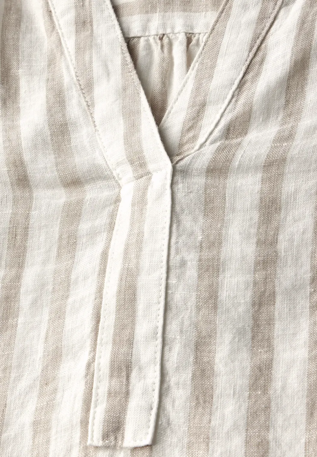 Gestreepte linnen blouse